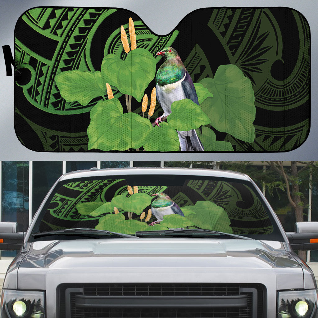 Kawakawa Rongoa Maori Kereru New Zealand Auto Sun Shade