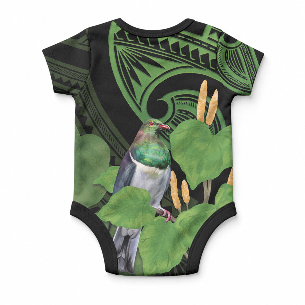 Kawakawa Rongoa Maori Kereru New Zealand Baby Onesie