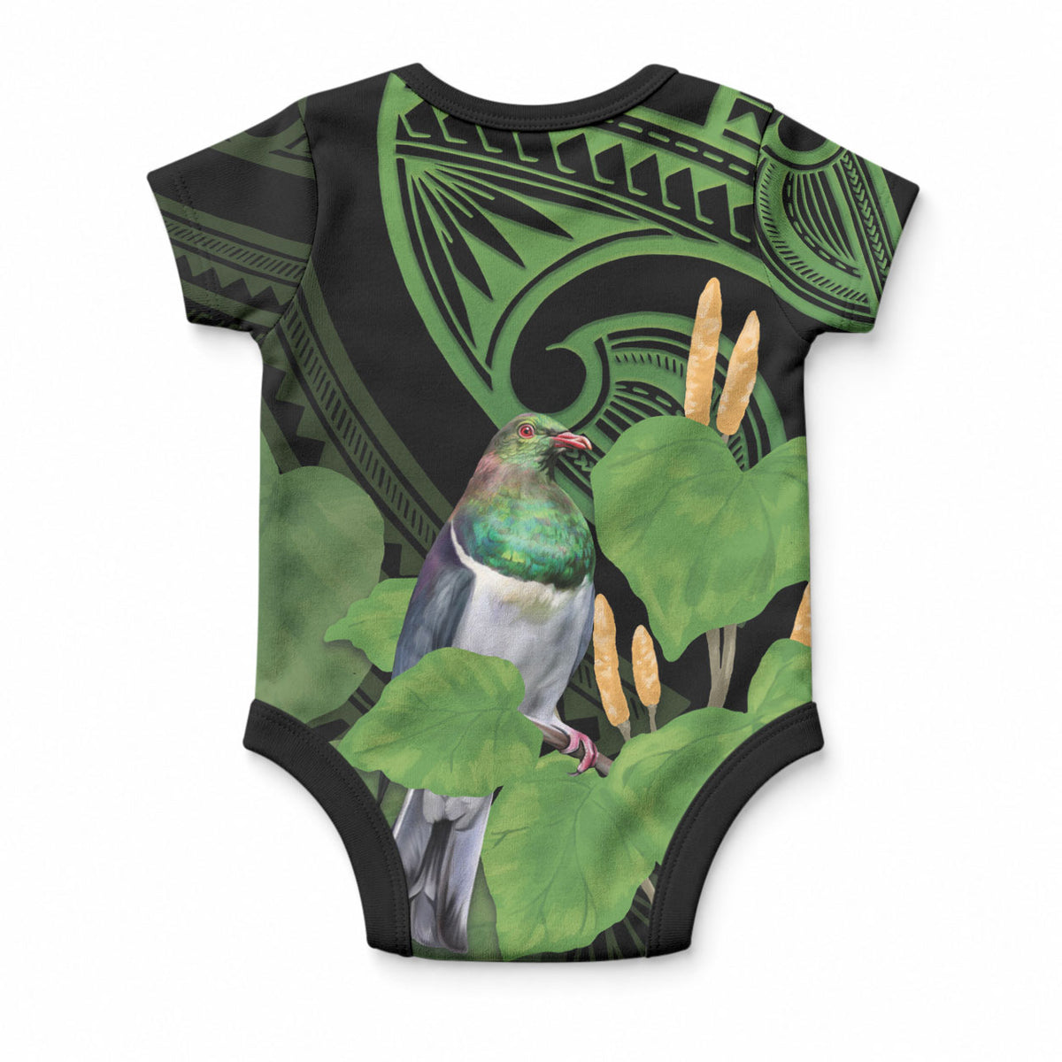 Kawakawa Rongoa Maori Kereru New Zealand Baby Onesie