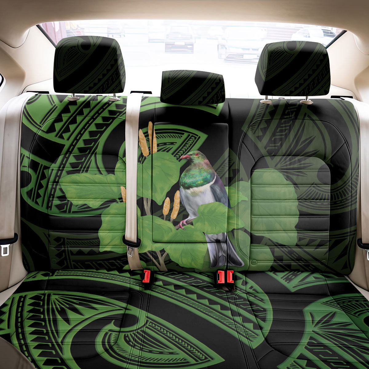 Kawakawa Rongoa Maori Kereru New Zealand Back Car Seat Cover
