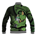 Kawakawa Rongoa Maori Kereru New Zealand Baseball Jacket
