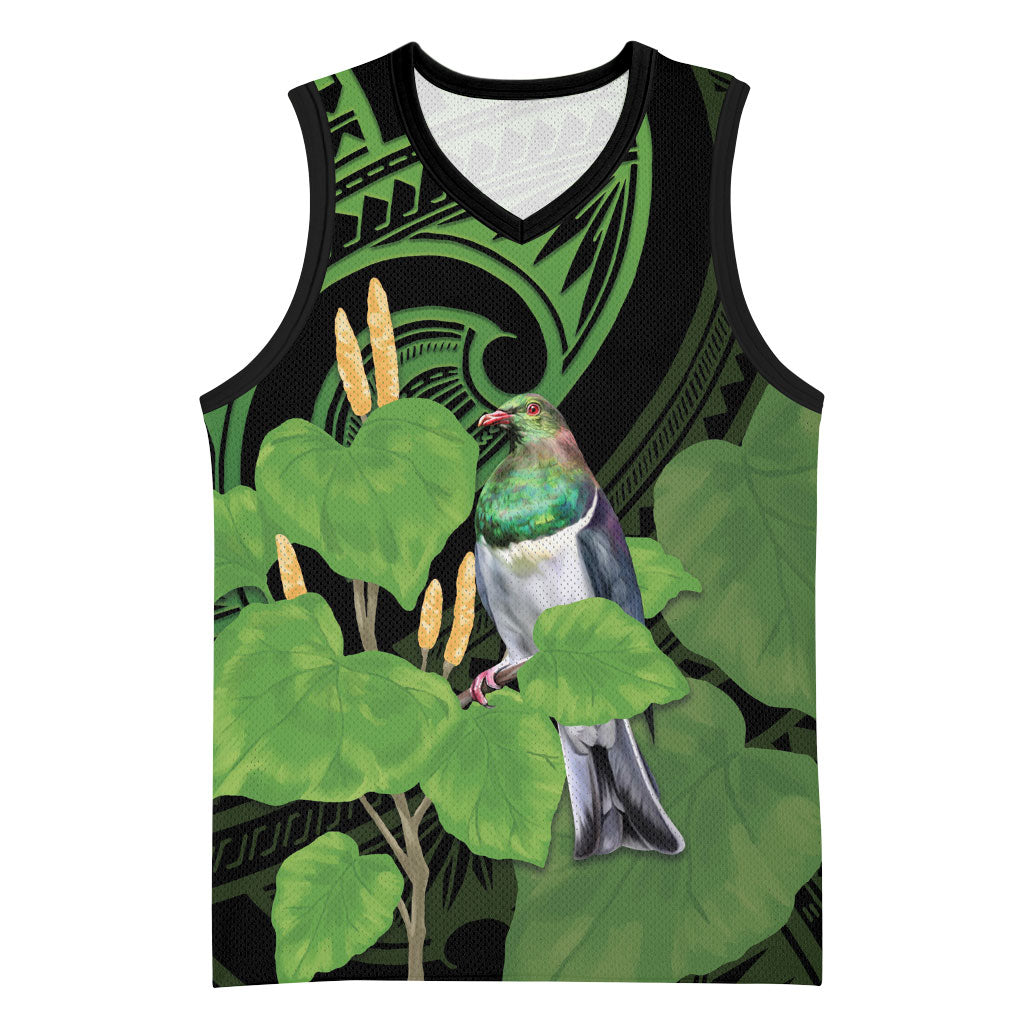 Kawakawa Rongoa Maori Kereru New Zealand Basketball Jersey