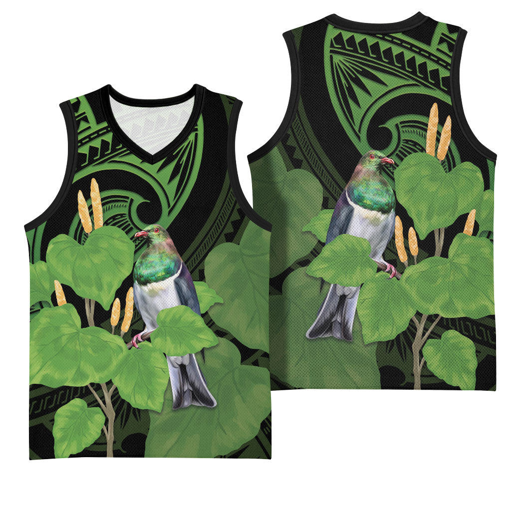 Kawakawa Rongoa Maori Kereru New Zealand Basketball Jersey