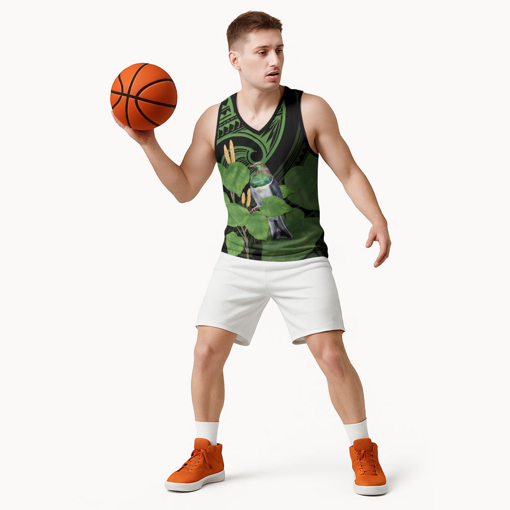Kawakawa Rongoa Maori Kereru New Zealand Basketball Jersey