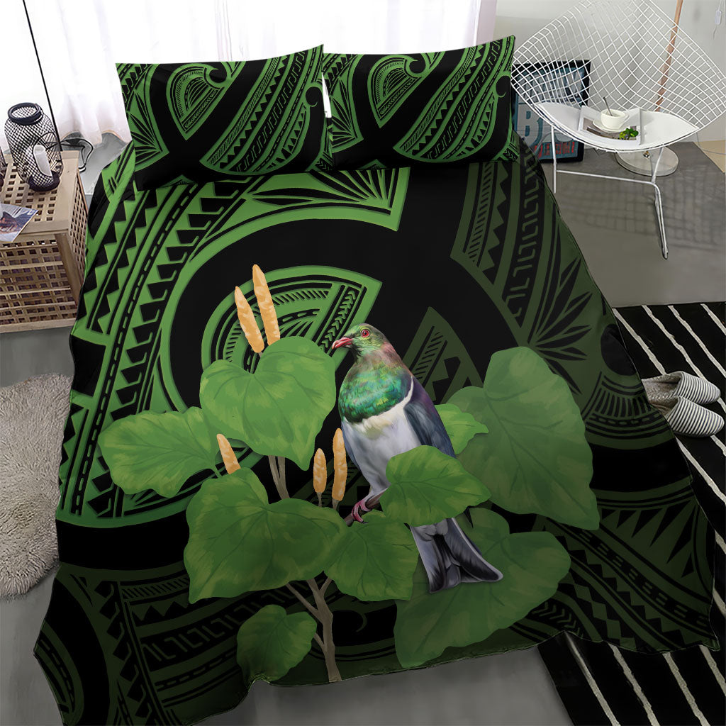 Kawakawa Rongoa Maori Kereru New Zealand Bedding Set