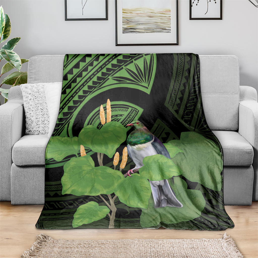 Kawakawa Rongoa Maori Kereru New Zealand Blanket