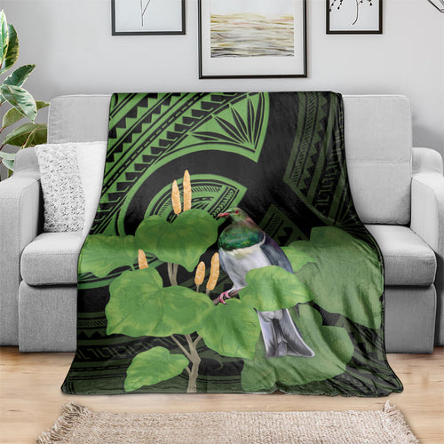 Kawakawa Rongoa Maori Kereru New Zealand Blanket