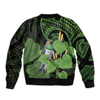 Kawakawa Rongoa Maori Kereru New Zealand Bomber Jacket