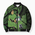 Kawakawa Rongoa Maori Kereru New Zealand Bomber Puffer Jacket