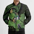 Kawakawa Rongoa Maori Kereru New Zealand Bomber Puffer Jacket