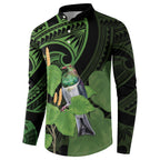 Kawakawa Rongoa Maori Kereru New Zealand Button Sweatshirt