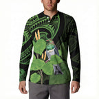 Kawakawa Rongoa Maori Kereru New Zealand Button Sweatshirt
