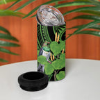 Kawakawa Rongoa Maori Kereru New Zealand 4 in 1 Can Cooler Tumbler