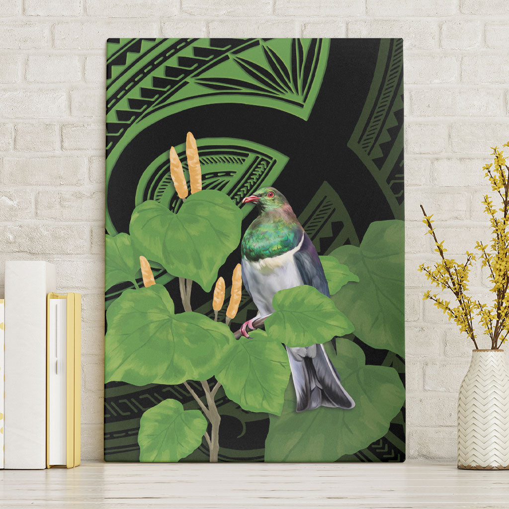Kawakawa Rongoa Maori Kereru New Zealand Canvas Wall Art