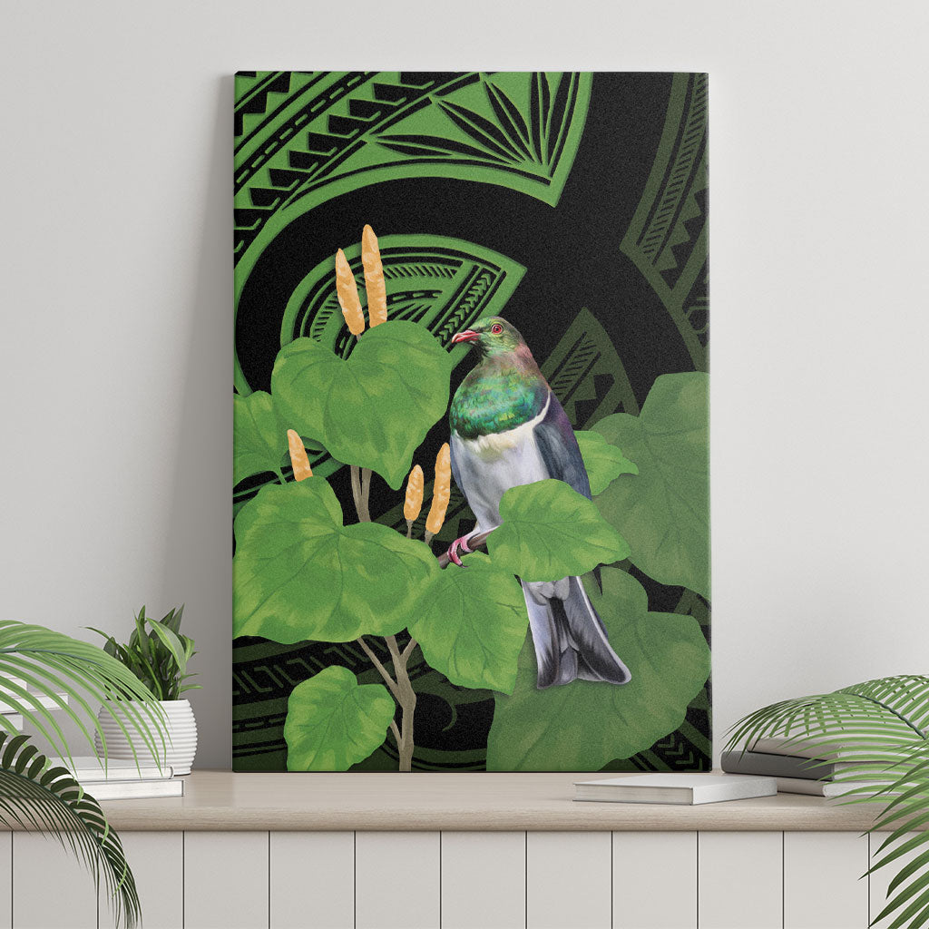 Kawakawa Rongoa Maori Kereru New Zealand Canvas Wall Art