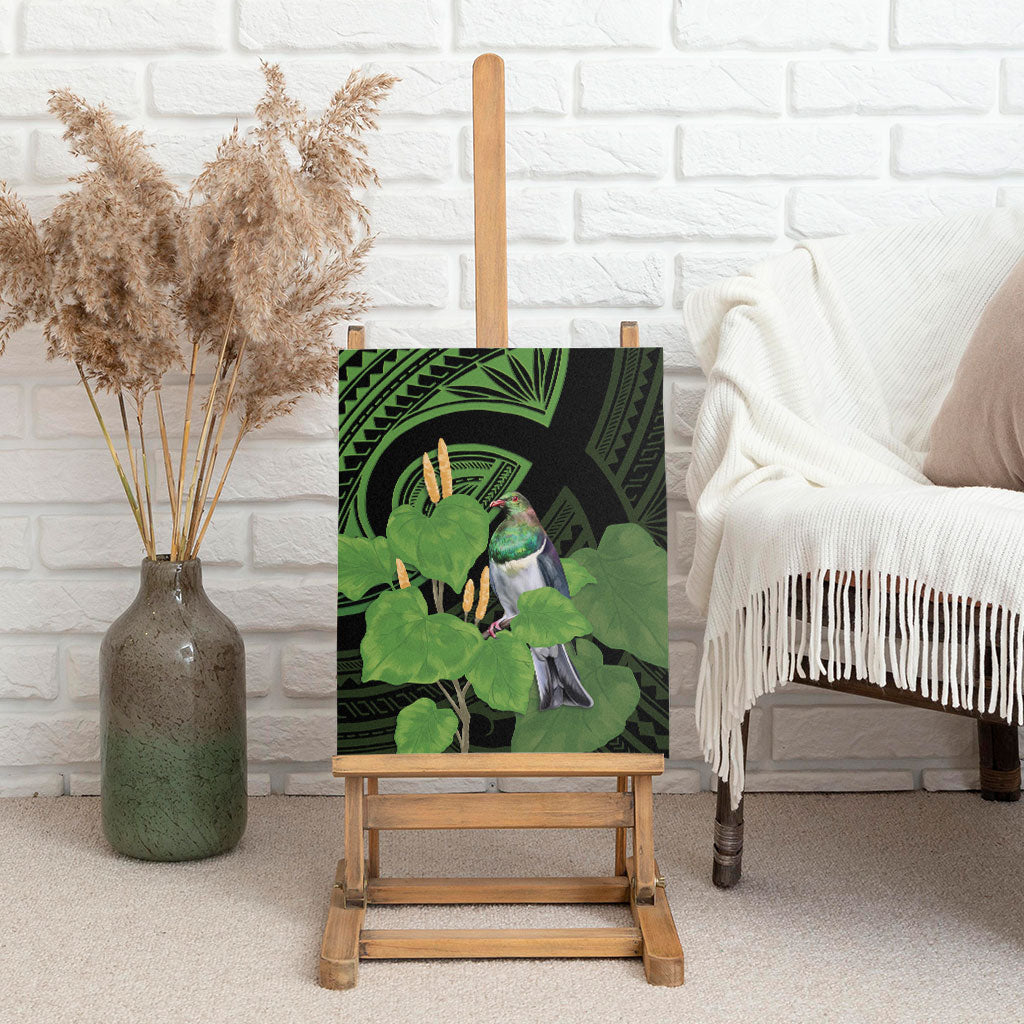 Kawakawa Rongoa Maori Kereru New Zealand Canvas Wall Art