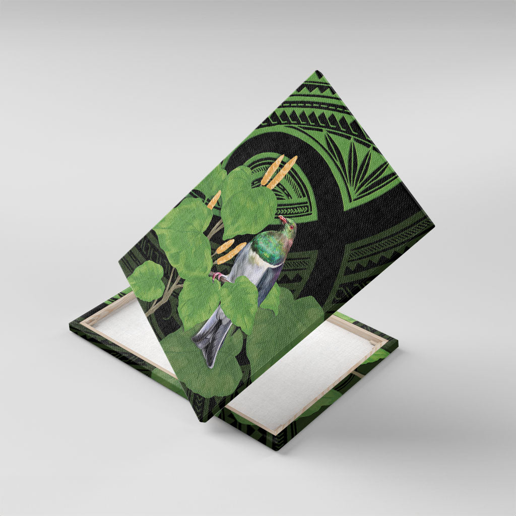 Kawakawa Rongoa Maori Kereru New Zealand Canvas Wall Art
