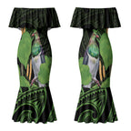 Kawakawa Rongoa Maori Kereru New Zealand Couples Matching Mermaid Dress and Hawaiian Shirt
