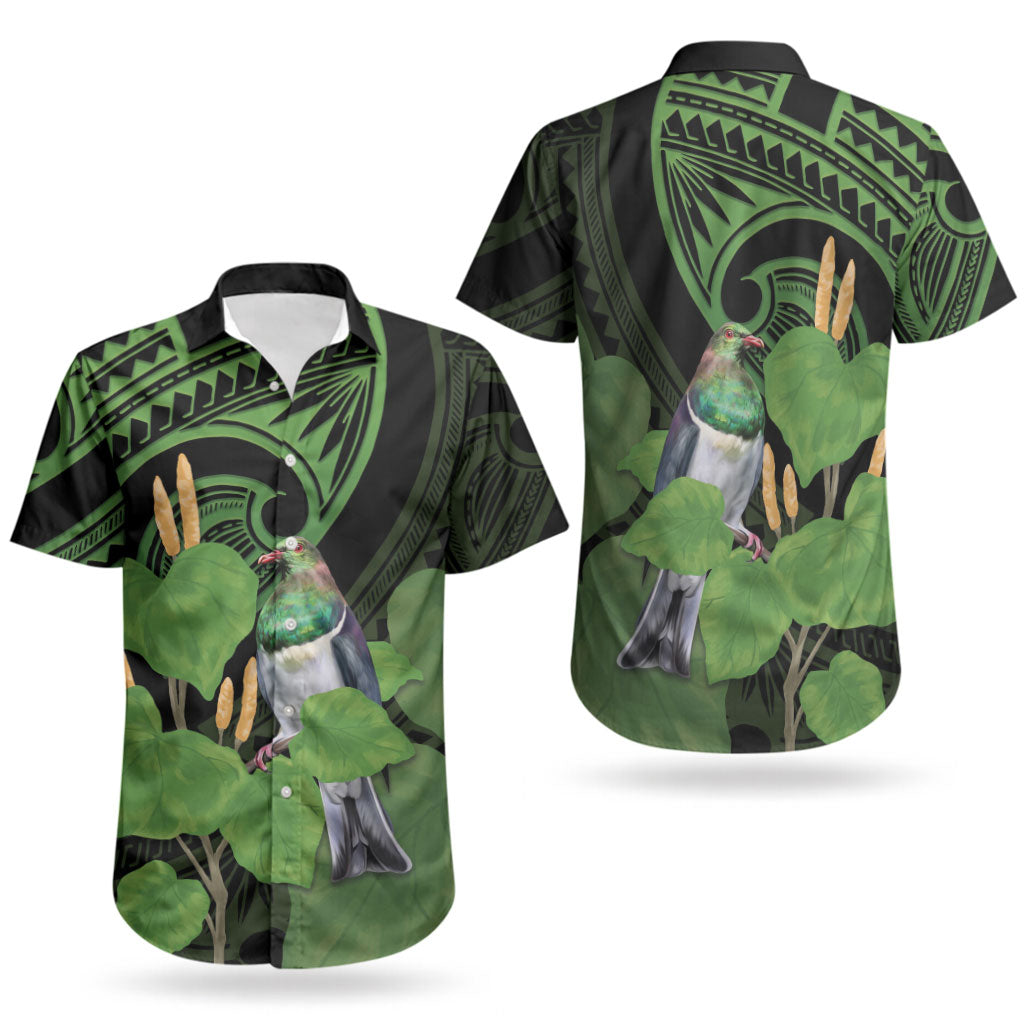 Kawakawa Rongoa Maori Kereru New Zealand Couples Matching Off Shoulder Maxi Dress and Hawaiian Shirt