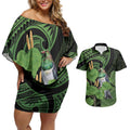 Kawakawa Rongoa Maori Kereru New Zealand Couples Matching Off Shoulder Short Dress and Hawaiian Shirt