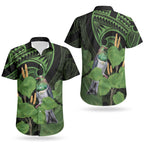 Kawakawa Rongoa Maori Kereru New Zealand Couples Matching Off Shoulder Short Dress and Hawaiian Shirt