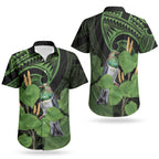 Kawakawa Rongoa Maori Kereru New Zealand Couples Matching Short Sleeve Bodycon Dress and Hawaiian Shirt