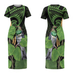 Kawakawa Rongoa Maori Kereru New Zealand Couples Matching Short Sleeve Bodycon Dress and Hawaiian Shirt