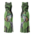 Kawakawa Rongoa Maori Kereru New Zealand Couples Matching Tank Maxi Dress and Long Sleeve Button Shirt