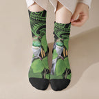 Kawakawa Rongoa Maori Kereru New Zealand Crew Socks
