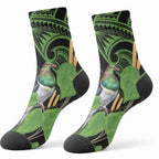 Kawakawa Rongoa Maori Kereru New Zealand Crew Socks