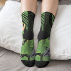 Kawakawa Rongoa Maori Kereru New Zealand Crew Socks