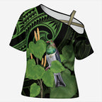 Kawakawa Rongoa Maori Kereru New Zealand Cross Shoulder Shirt