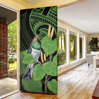 Kawakawa Rongoa Maori Kereru New Zealand Door Cover