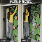 Kawakawa Rongoa Maori Kereru New Zealand Door Cover