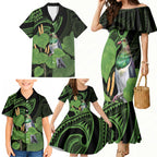 Kawakawa Rongoa Maori Kereru New Zealand Family Matching Mermaid Dress and Hawaiian Shirt