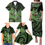 Kawakawa Rongoa Maori Kereru New Zealand Family Matching Puletasi and Hawaiian Shirt