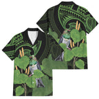 Kawakawa Rongoa Maori Kereru New Zealand Family Matching Short Sleeve Bodycon Dress and Hawaiian Shirt