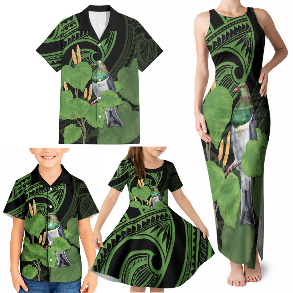 Kawakawa Rongoa Maori Kereru New Zealand Family Matching Tank Maxi Dress and Hawaiian Shirt