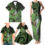 Kawakawa Rongoa Maori Kereru New Zealand Family Matching Tank Maxi Dress and Hawaiian Shirt