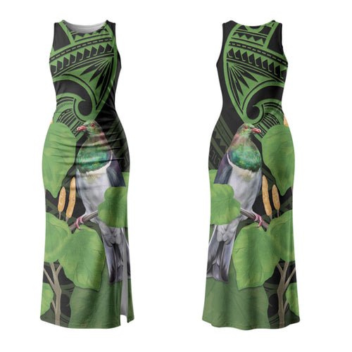 Kawakawa Rongoa Maori Kereru New Zealand Family Matching Tank Maxi Dress and Hawaiian Shirt