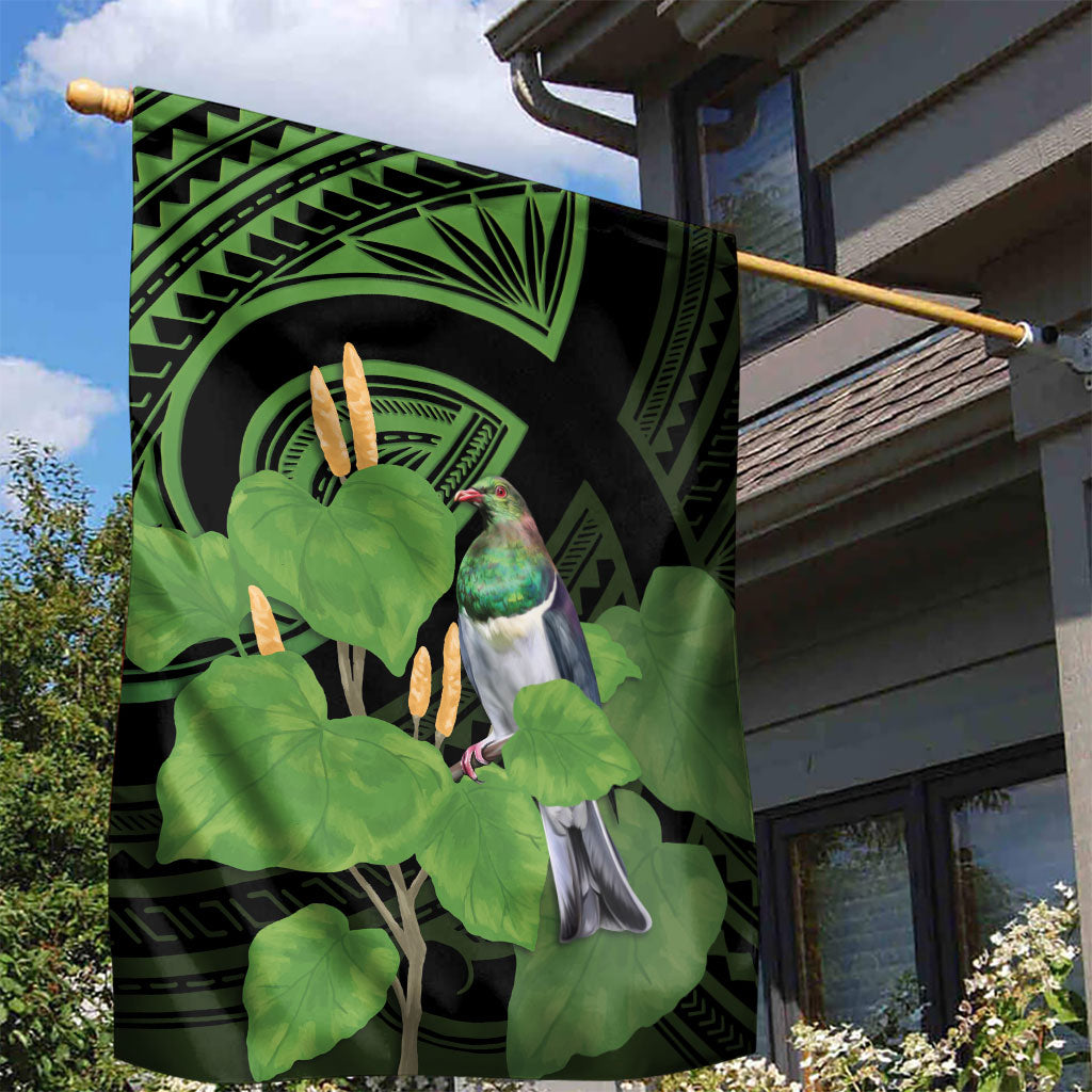 Kawakawa Rongoa Maori Kereru New Zealand Garden Flag