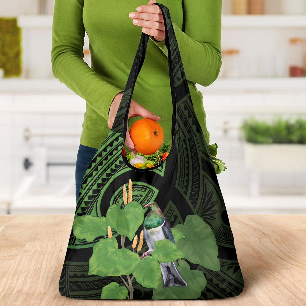 Kawakawa Rongoa Maori Kereru New Zealand Grocery Bag