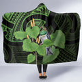 Kawakawa Rongoa Maori Kereru New Zealand Hooded Blanket