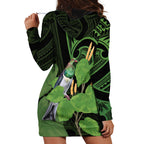 Kawakawa Rongoa Maori Kereru New Zealand Hoodie Dress