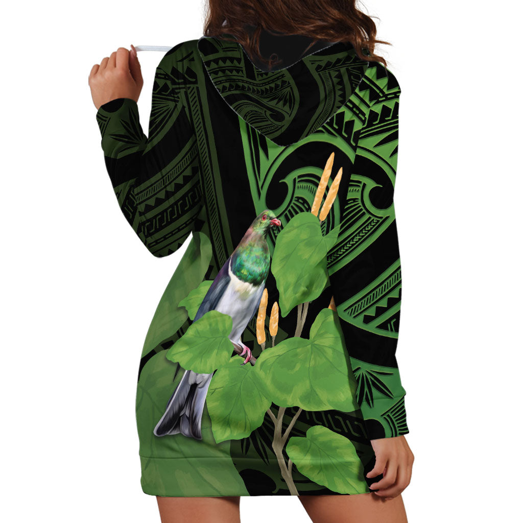 Kawakawa Rongoa Maori Kereru New Zealand Hoodie Dress