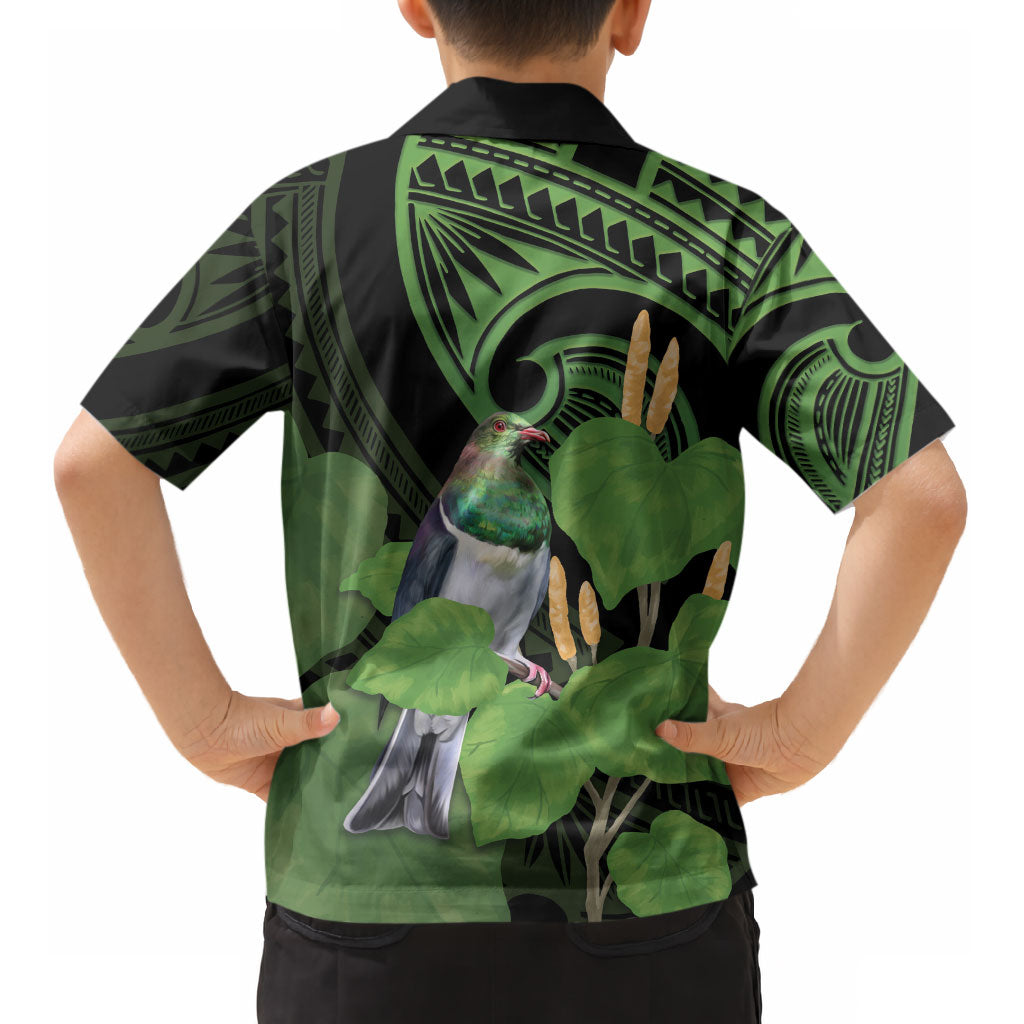 Kawakawa Rongoa Maori Kereru New Zealand Kid Hawaiian Shirt