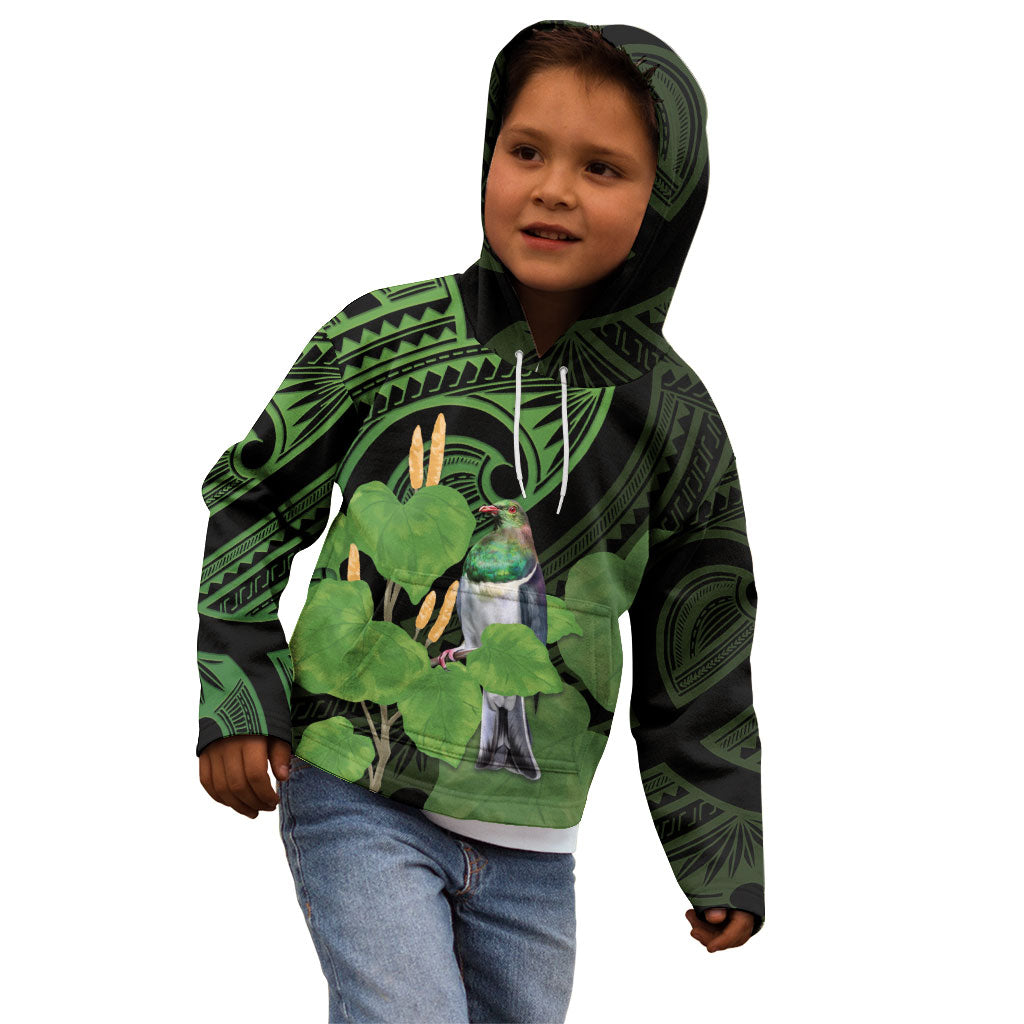 Kawakawa Rongoa Maori Kereru New Zealand Kid Hoodie