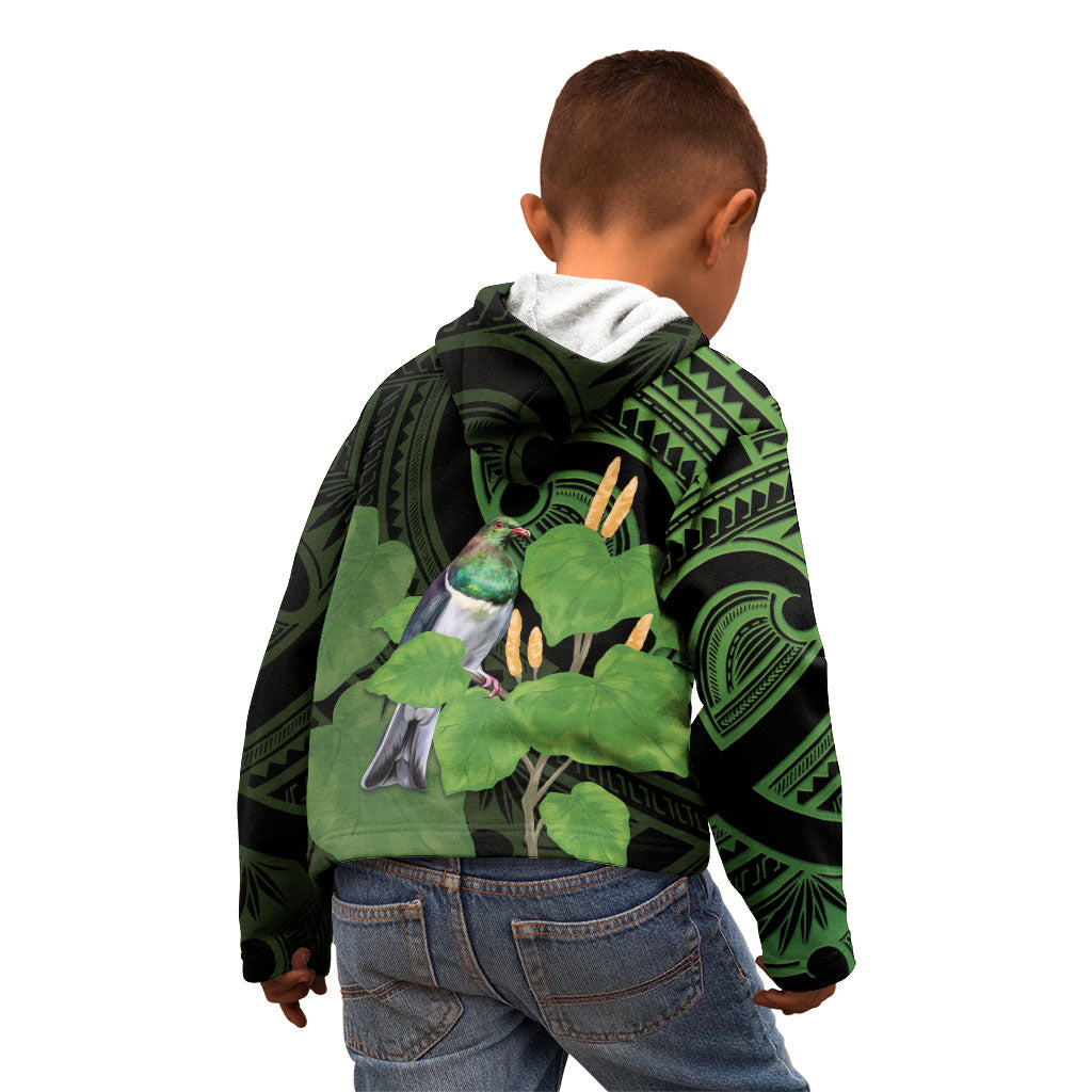 Kawakawa Rongoa Maori Kereru New Zealand Kid Hoodie