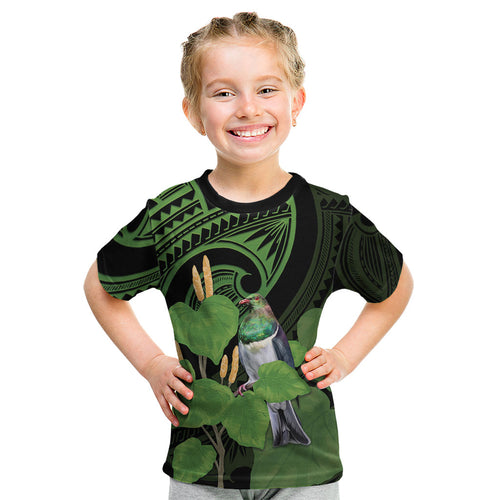Kawakawa Rongoa Maori Kereru New Zealand Kid T Shirt