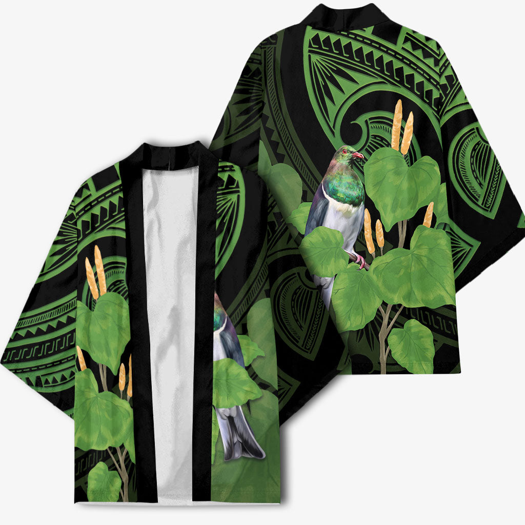 Kawakawa Rongoa Maori Kereru New Zealand Kimono